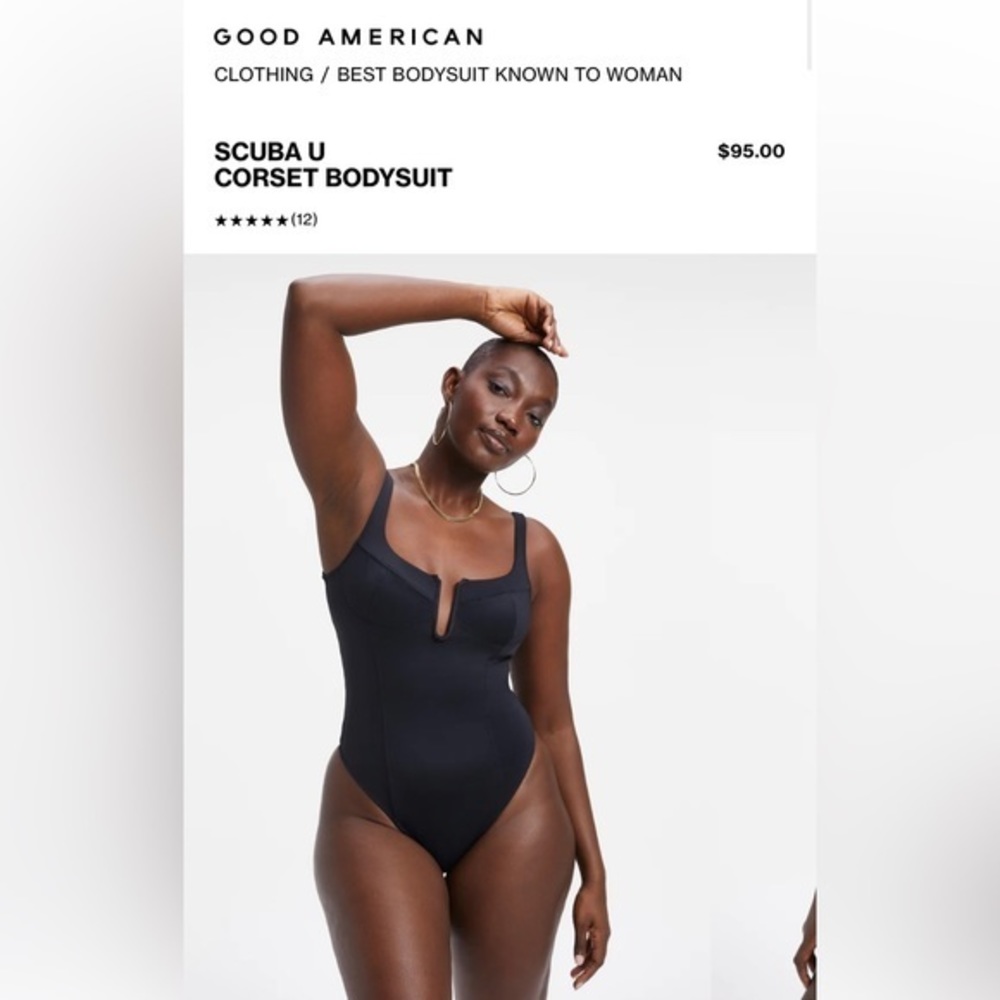 GOOD AMERICAN - Scuba U Corset Bodysuit - NWOT
